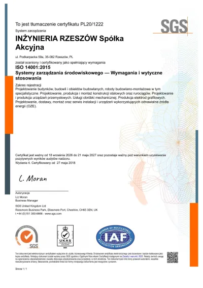 New.SGS ISO 14001 2015 PL201222 PL