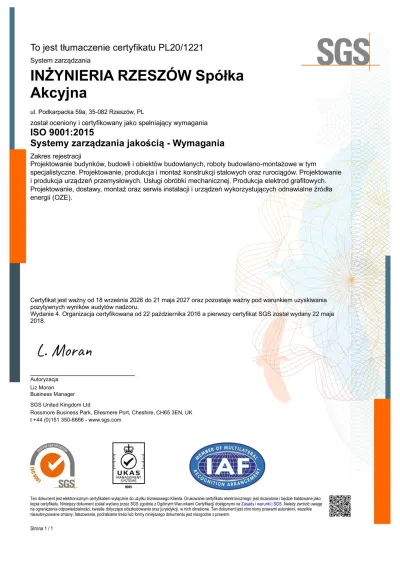 New.SGS ISO 9001 2015 PL201221 PL